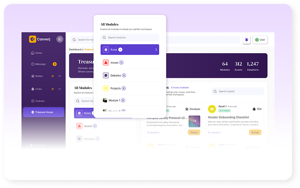 Treasure House Feature Dashboard